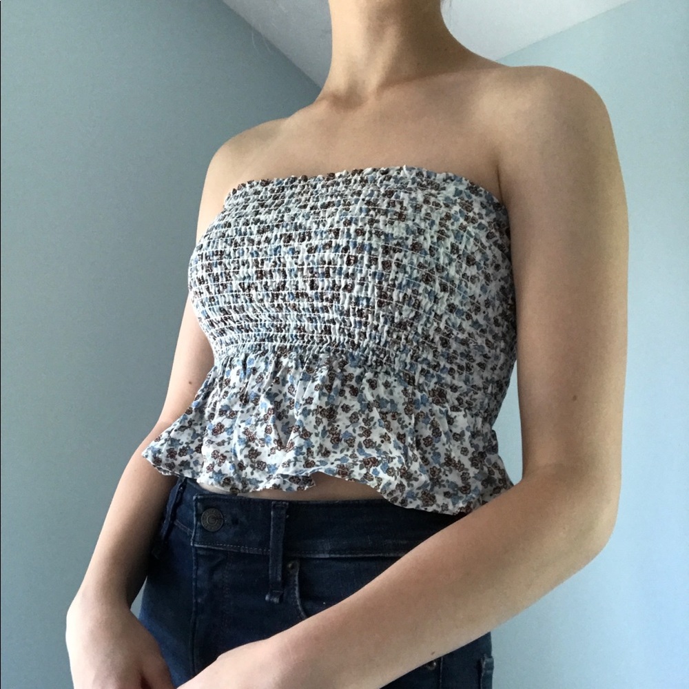 Caren Forbes Patterned Tube Top S